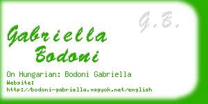 gabriella bodoni business card